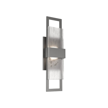 Sasha Outdoor LED Wall Light in Argento Grey/Frosted Granite (20-Inch).