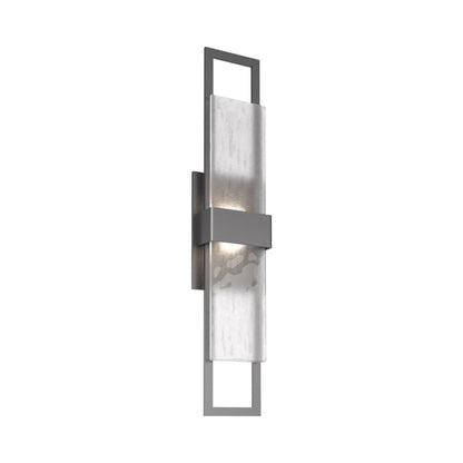 Sasha Outdoor LED Wall Light in Argento Grey/Frosted Granite (28-Inch).