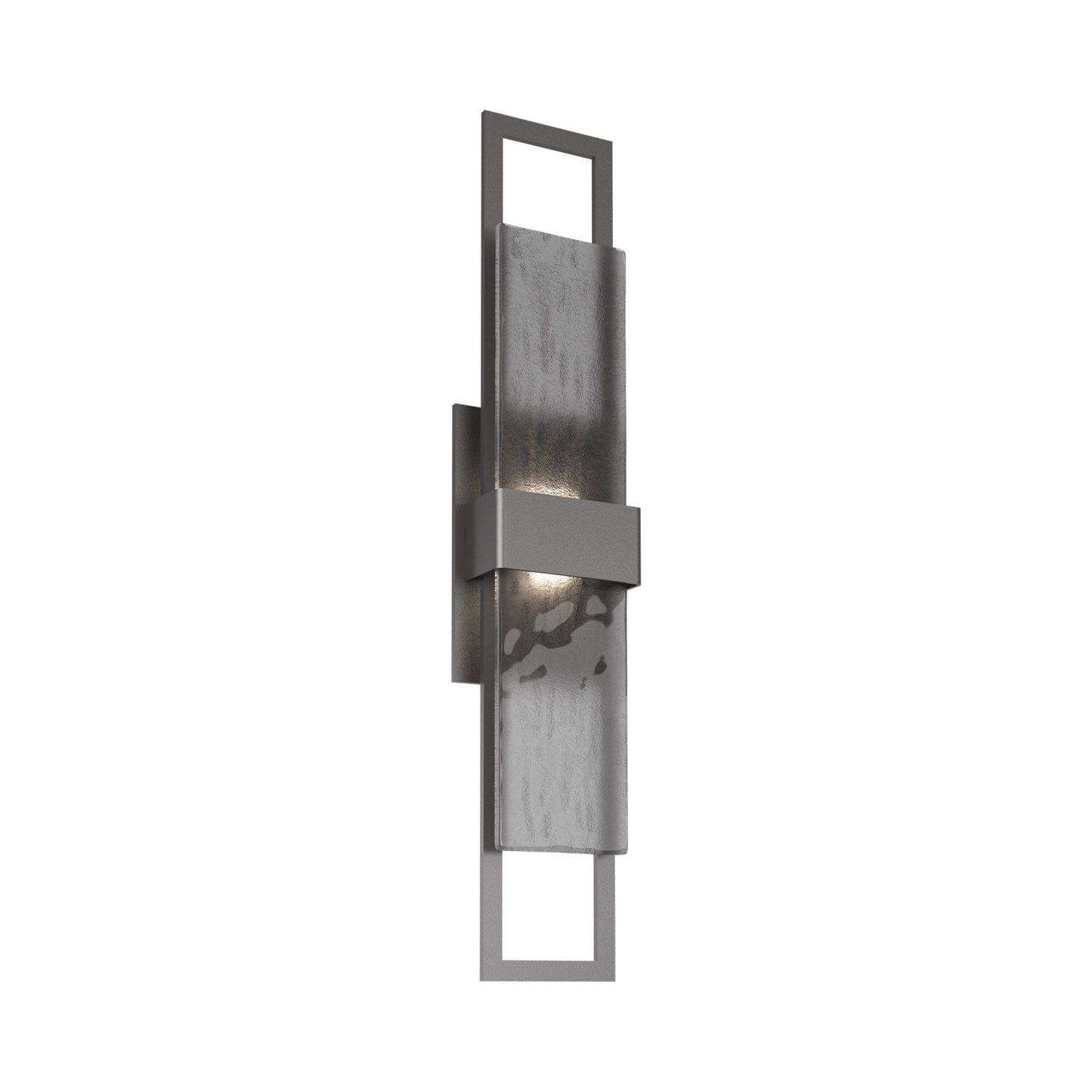 Sasha Outdoor LED Wall Light in Argento Grey/Smoke Granite (28-Inch).