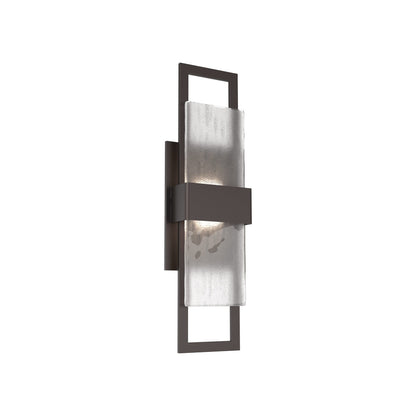 Sasha Outdoor LED Wall Light in Statuary Bronze/Frosted Granite (20-Inch).
