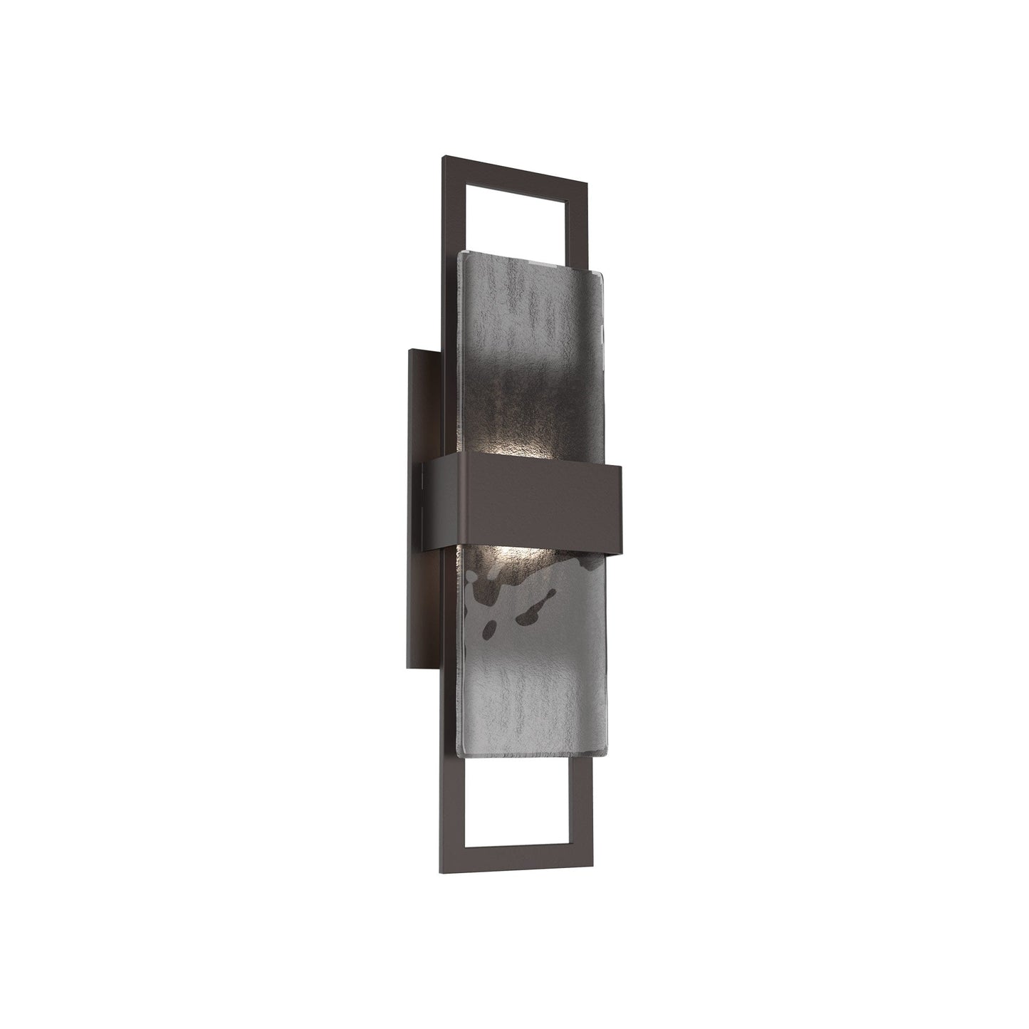 Sasha Outdoor LED Wall Light in Statuary Bronze/Smoke Granite (20-Inch).