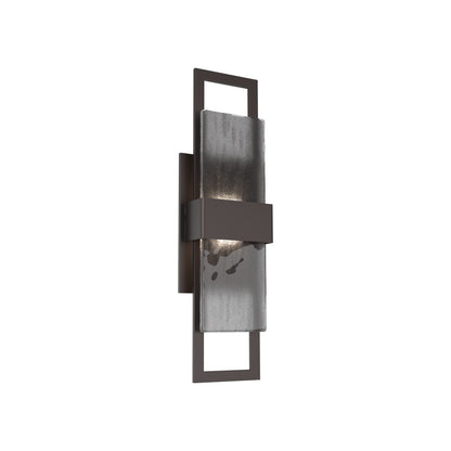 Sasha Outdoor LED Wall Light in Statuary Bronze/Smoke Granite (20-Inch).