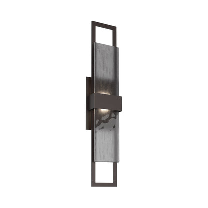 Sasha Outdoor LED Wall Light in Statuary Bronze/Smoke Granite (28-Inch).