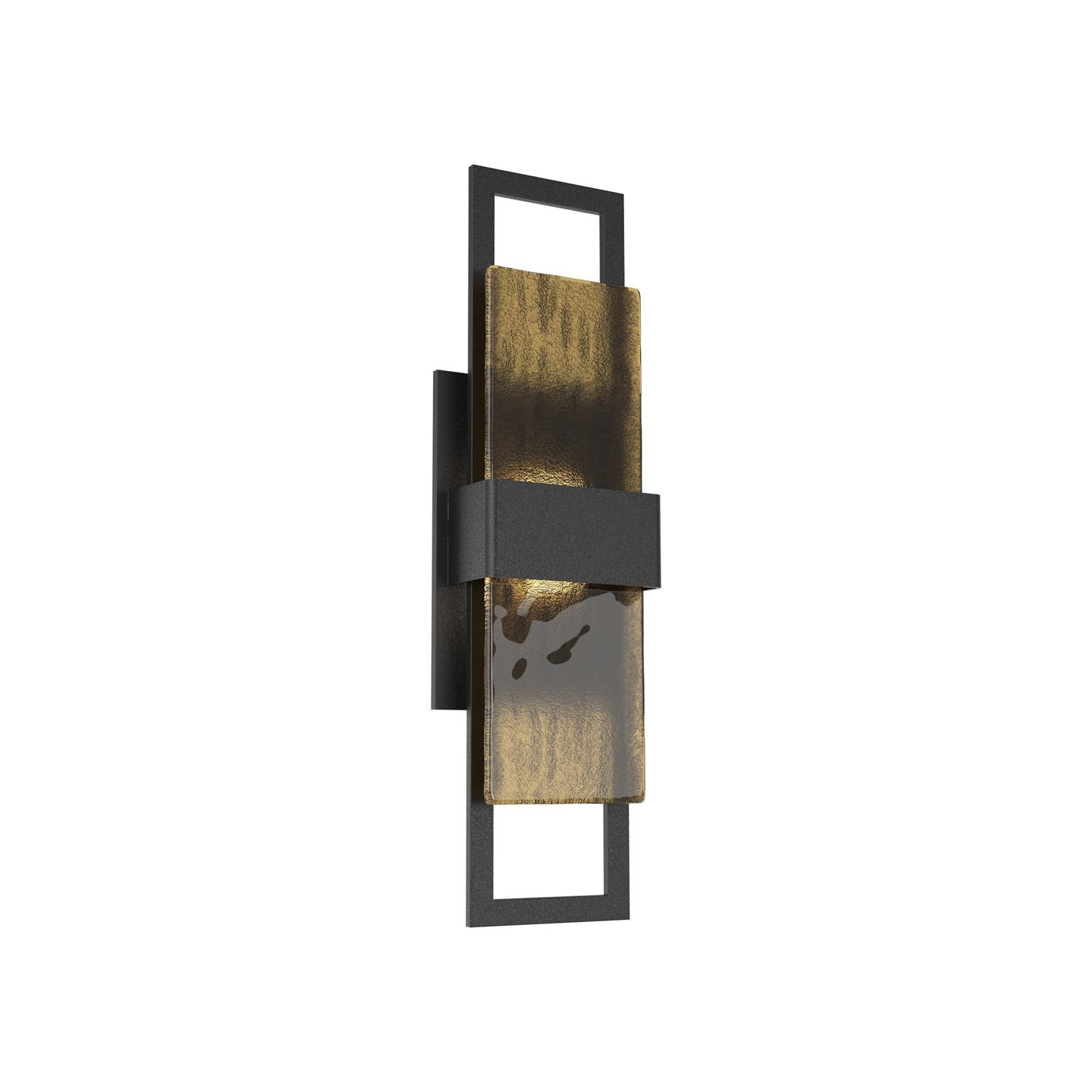 Sasha Outdoor LED Wall Light in Textured Black/Bronze Granite (20-Inch).