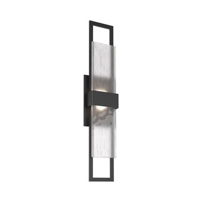Sasha Outdoor LED Wall Light in Textured Black/Frosted Granite (28-Inch).