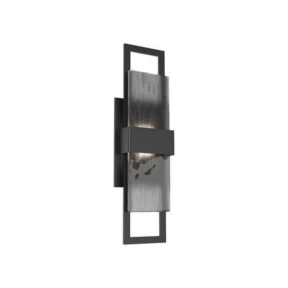 Sasha Outdoor LED Wall Light in Textured Black/Smoke Granite (20-Inch).