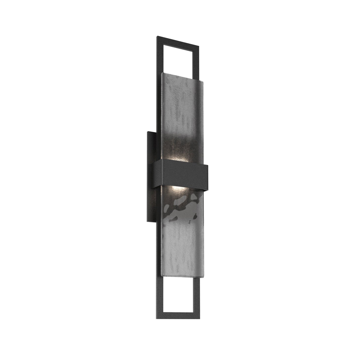 Sasha Outdoor LED Wall Light in Textured Black/Smoke Granite (28-Inch).