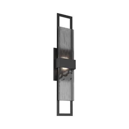 Sasha Outdoor LED Wall Light in Textured Black/Smoke Granite (28-Inch).