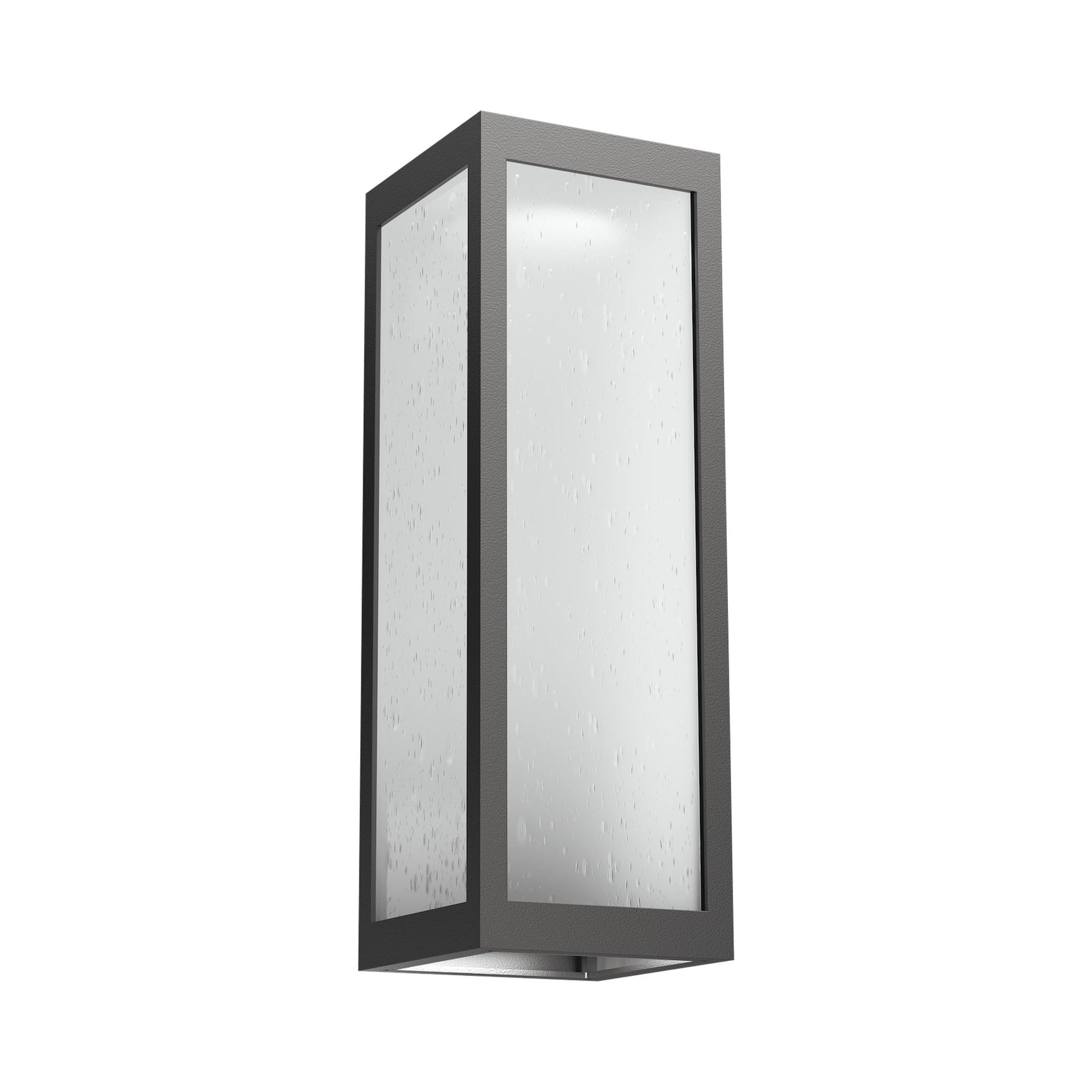 Single Box Outdoor LED Wall Light in Argento Grey.