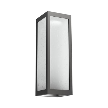 Single Box Outdoor LED Wall Light in Argento Grey.