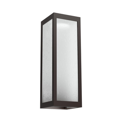 Single Box Outdoor LED Wall Light in Statuary Bronze.