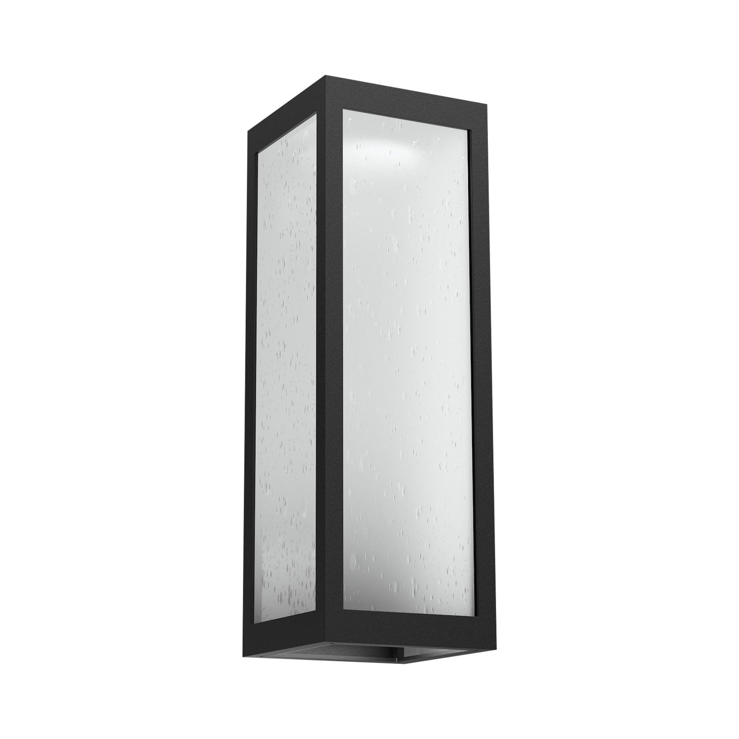Single Box Outdoor LED Wall Light in Textured Black.