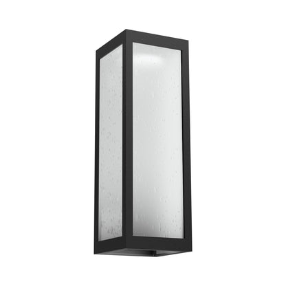Single Box Outdoor LED Wall Light in Textured Black.