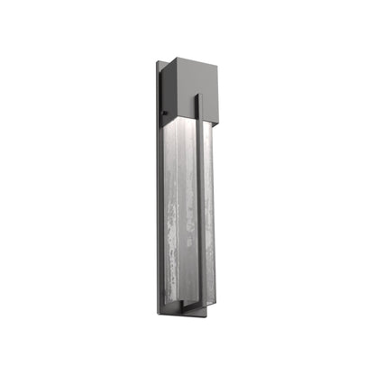 Square Outdoor LED Wall Light in Argento Grey/Frosted Granite (23-Inch).