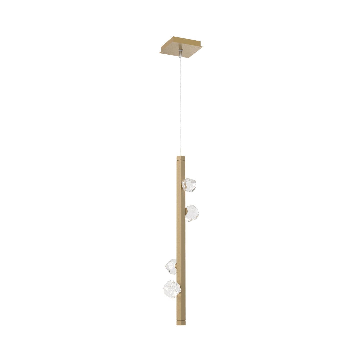 Stella LED Pendant Light in Gilded Brass.