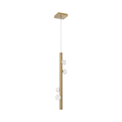 Stella LED Pendant Light in Gilded Brass.