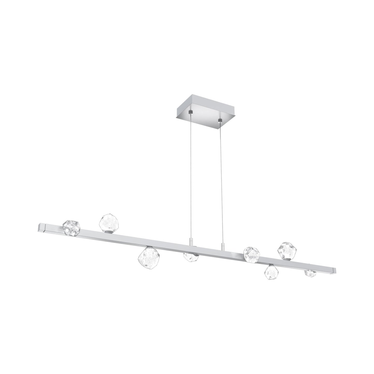 Stella Linear LED Chandelier in Classic Silver.