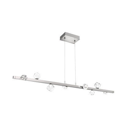 Stella Linear LED Chandelier in Satin Nickel.
