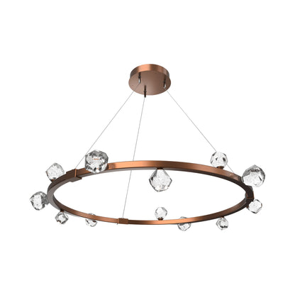 Stella Ring LED Chandelier in Burnished Bronze.