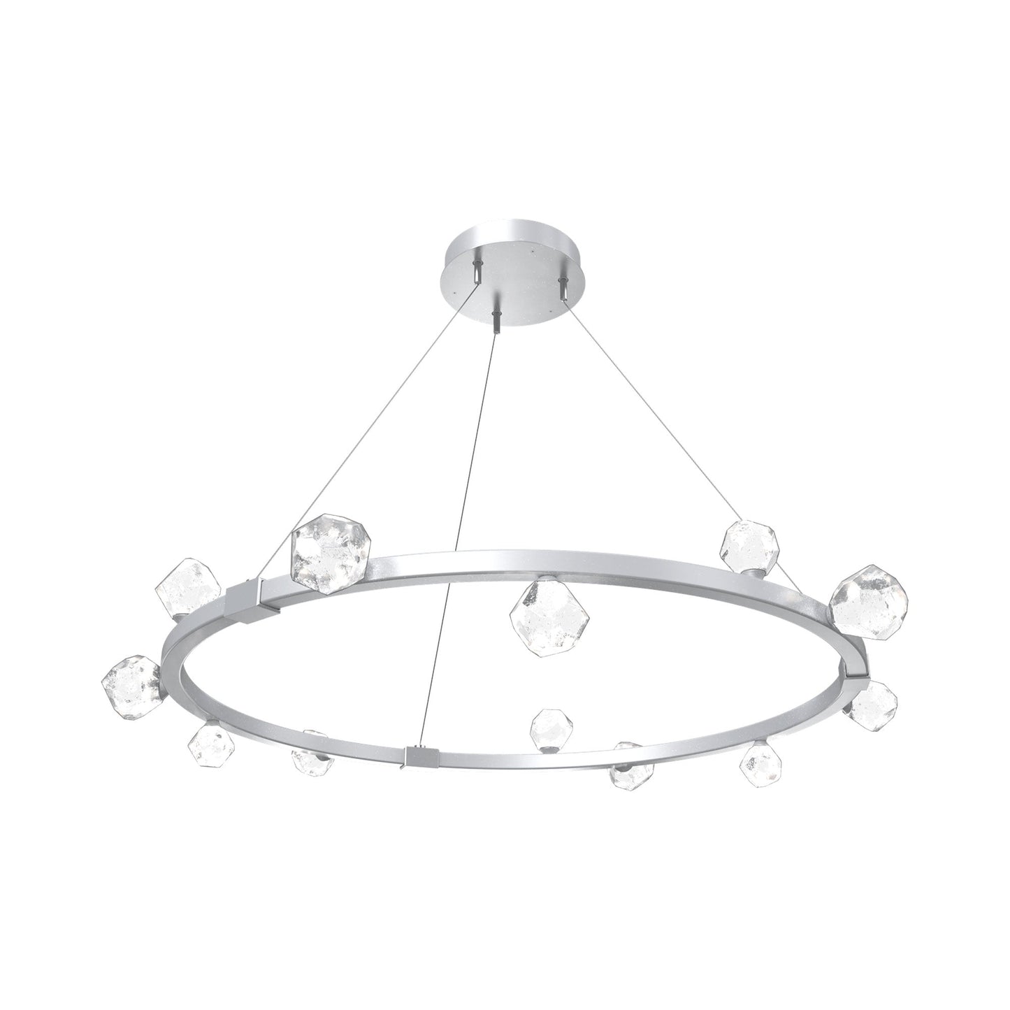 Stella Ring LED Chandelier in Classic Silver.