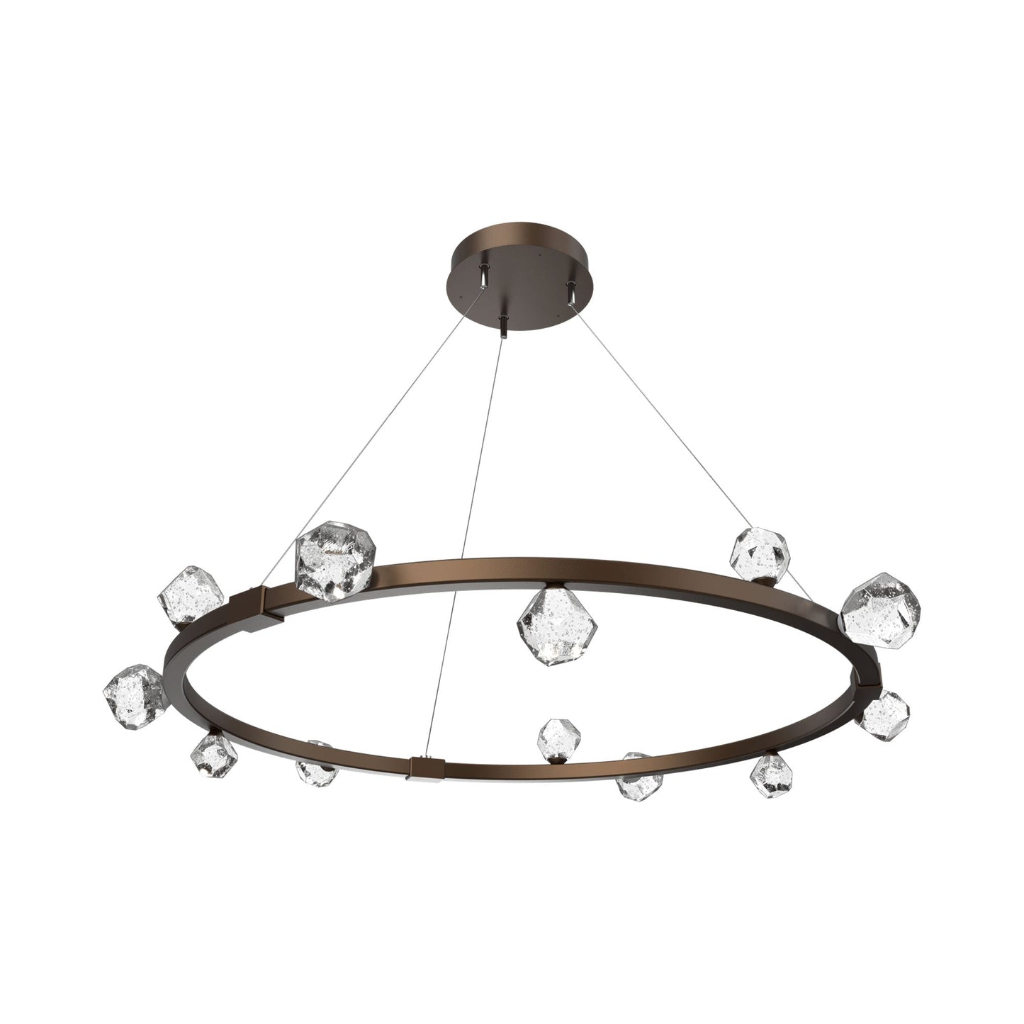 Stella Ring LED Chandelier in Flat Bronze.