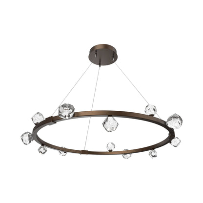 Stella Ring LED Chandelier in Flat Bronze.