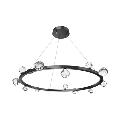 Stella Ring LED Chandelier in Matte Black.
