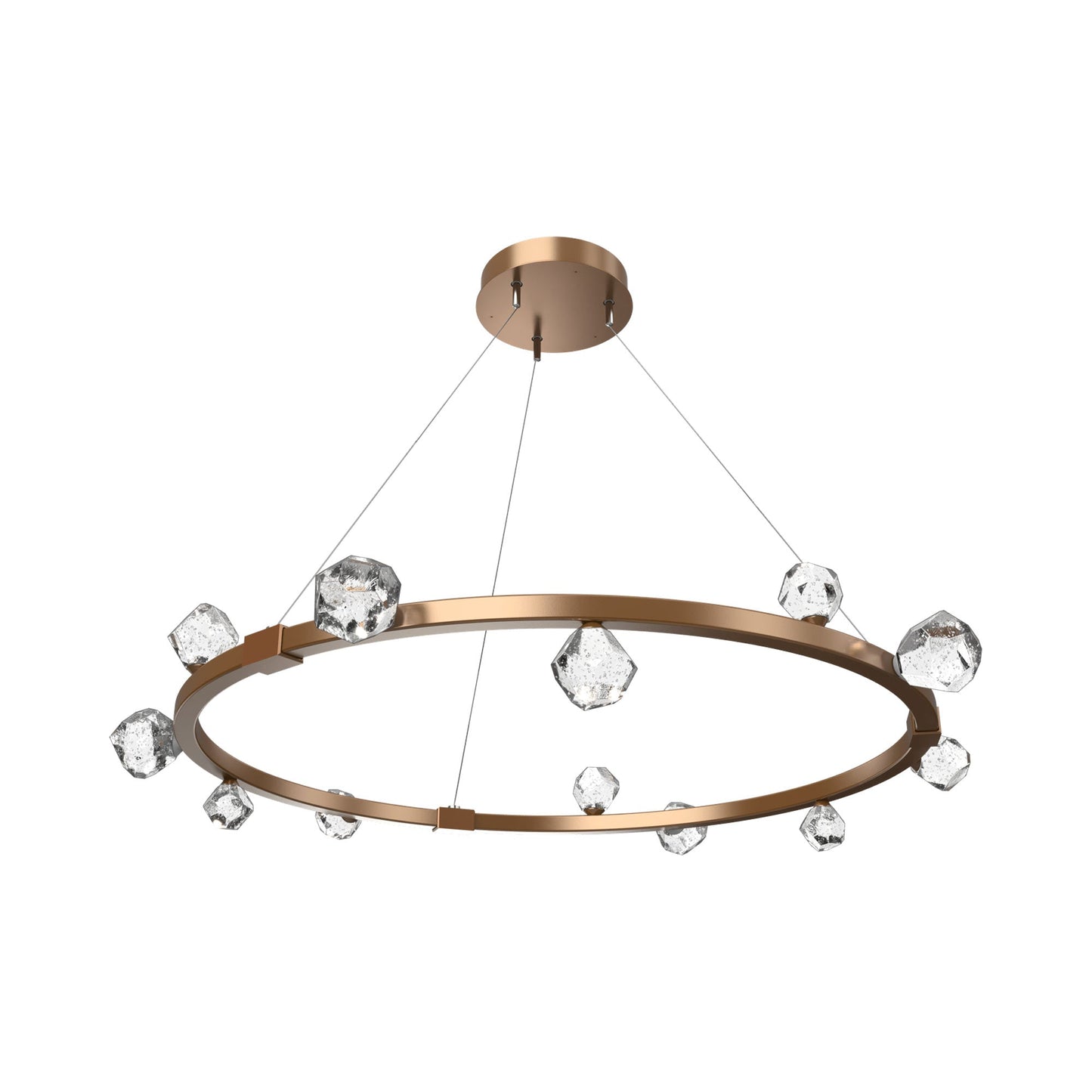 Stella Ring LED Chandelier in Novel Brass.