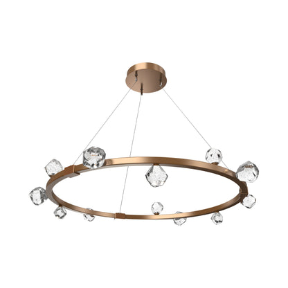 Stella Ring LED Chandelier in Novel Brass.