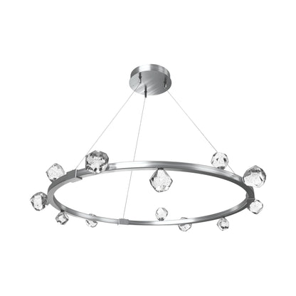Stella Ring LED Chandelier in Satin Nickel.