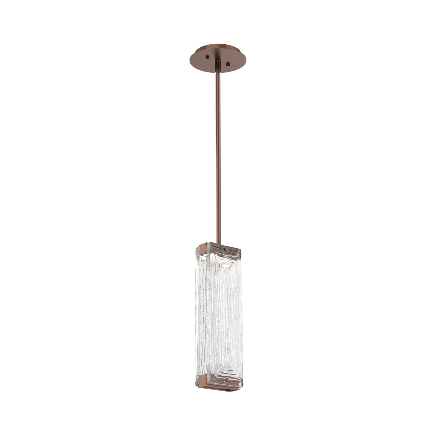 Tabulo LED Pendant Light in Burnished Bronze/Tabulo Linea.