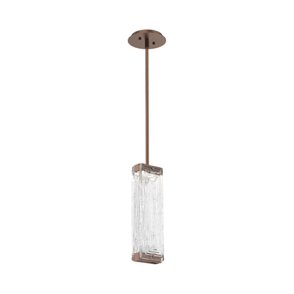 Tabulo LED Pendant Light in Burnished Bronze/Tabulo Linea.