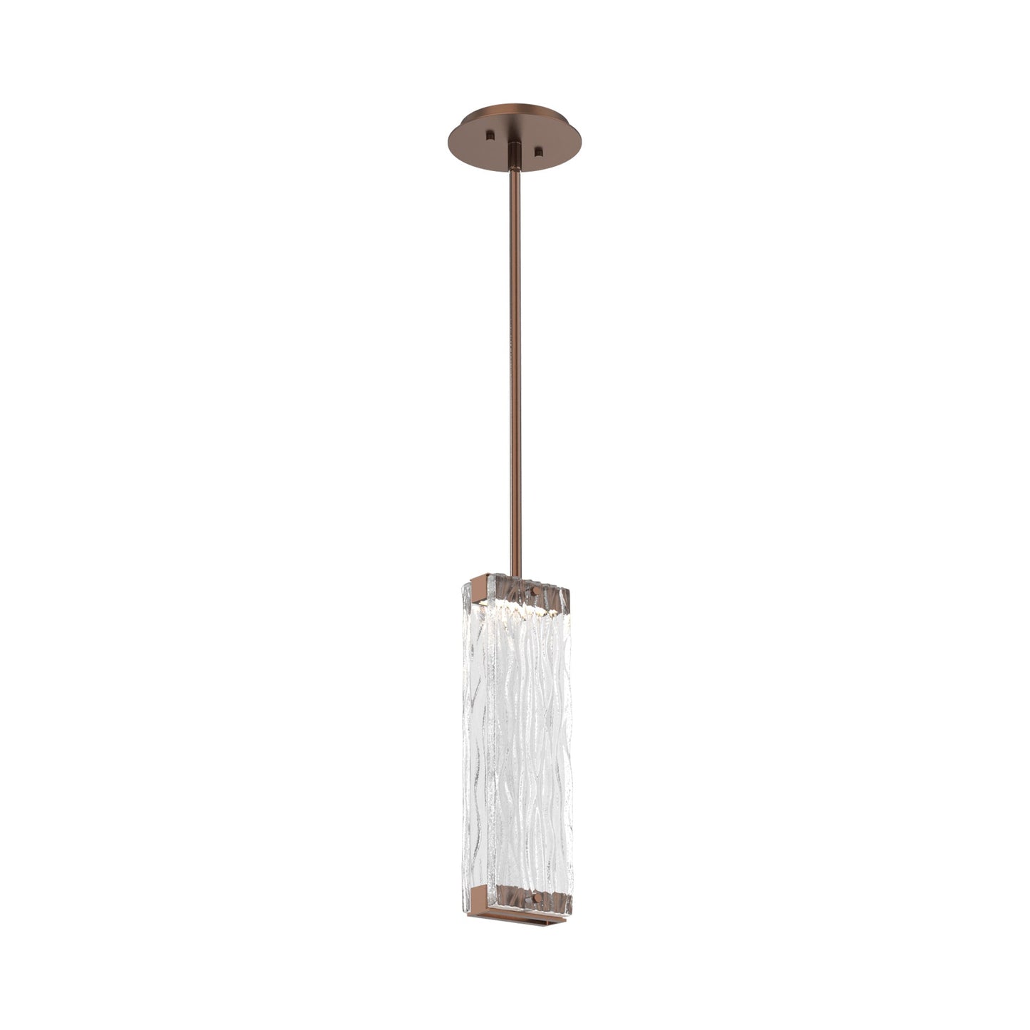 Tabulo LED Pendant Light in Burnished Bronze/Tabulo Tidal.