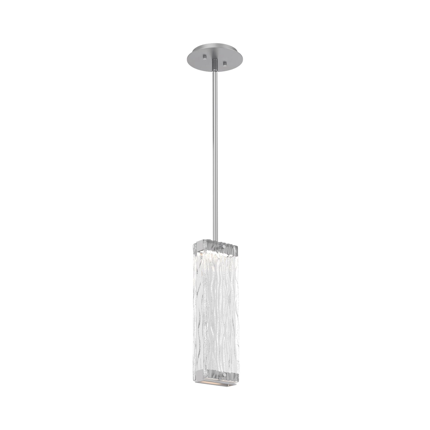Tabulo LED Pendant Light in Classic Silver/Tabulo Tidal.