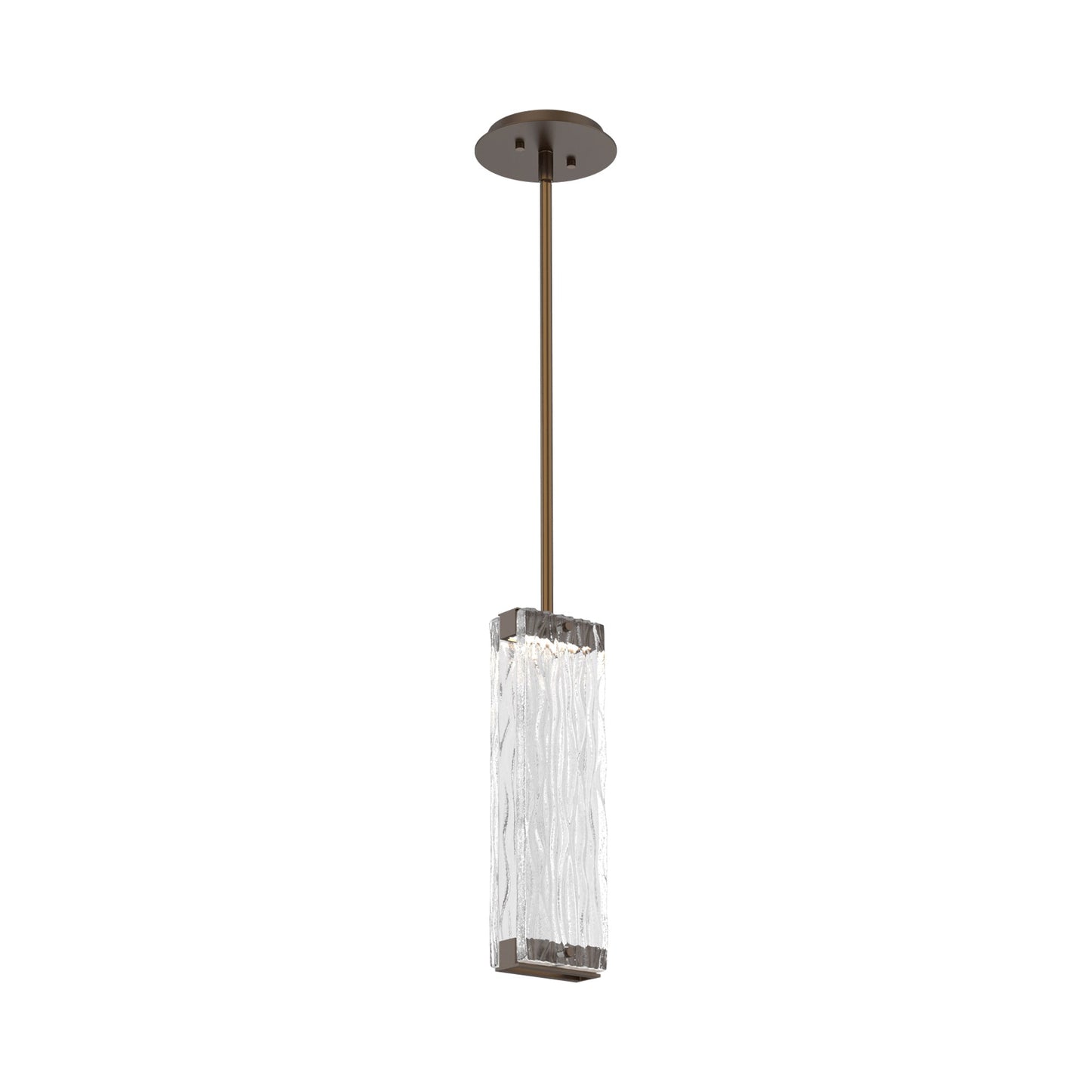 Tabulo LED Pendant Light in Flat Bronze/Tabulo Tidal.