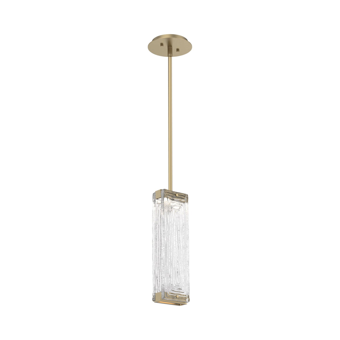 Tabulo LED Pendant Light in Gilded Brass/Tabulo Linea.