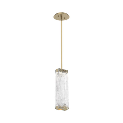 Tabulo LED Pendant Light in Gilded Brass/Tabulo Linea.