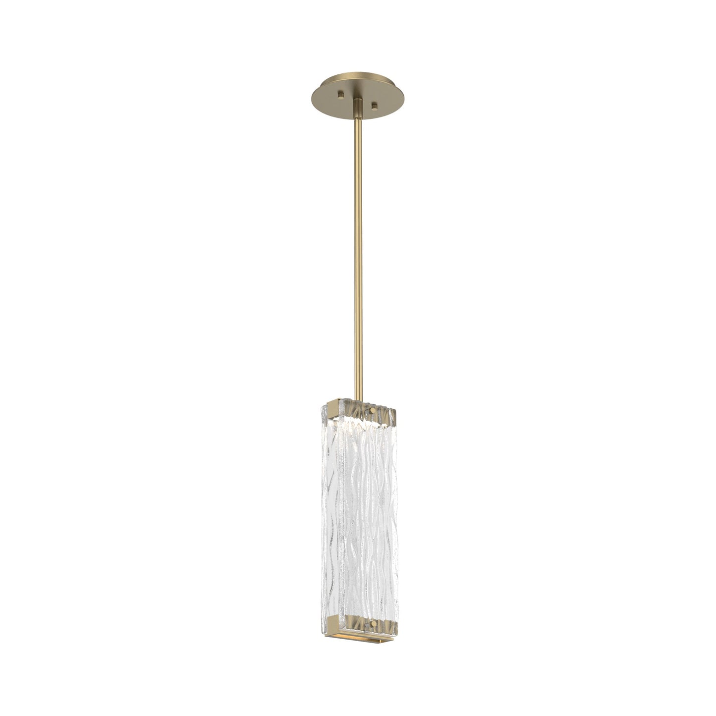 Tabulo LED Pendant Light in Gilded Brass/Tabulo Tidal.