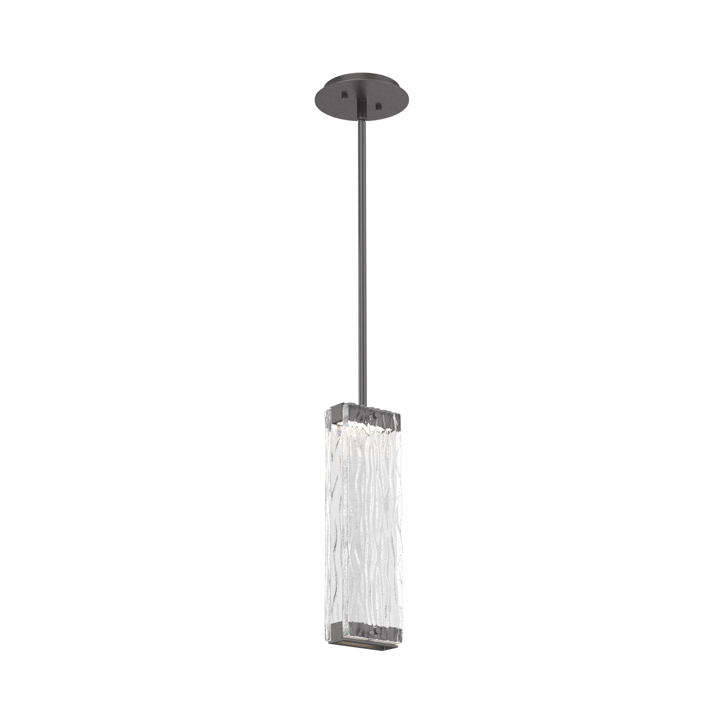 Tabulo LED Pendant Light in Graphite/Tabulo Tidal.