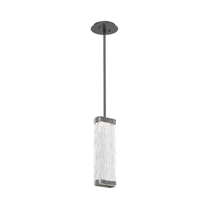 Tabulo LED Pendant Light in Graphite/Tabulo Tidal.