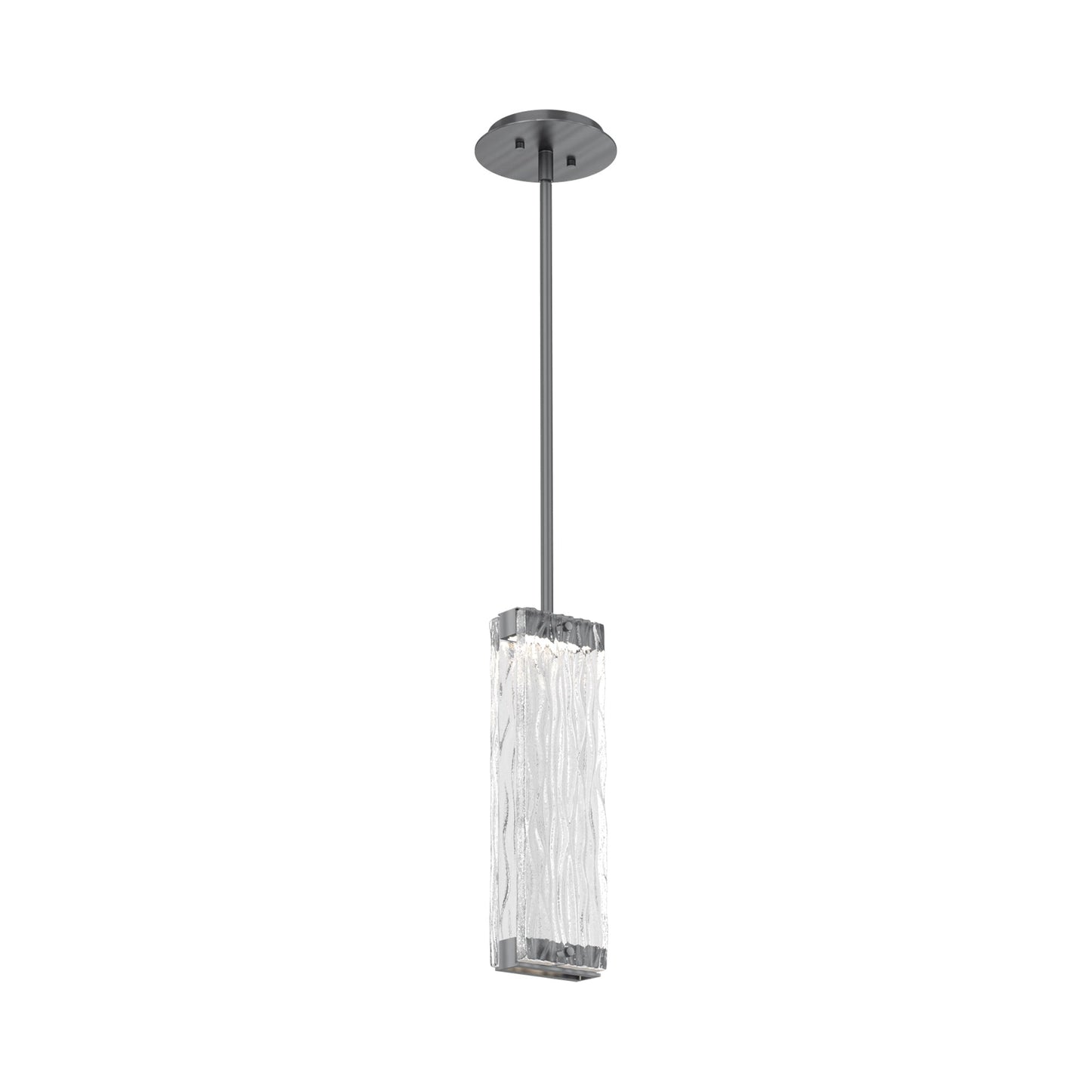 Tabulo LED Pendant Light in Gunmetal/Tabulo Tidal.