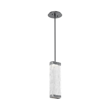 Tabulo LED Pendant Light in Gunmetal/Tabulo Tidal.