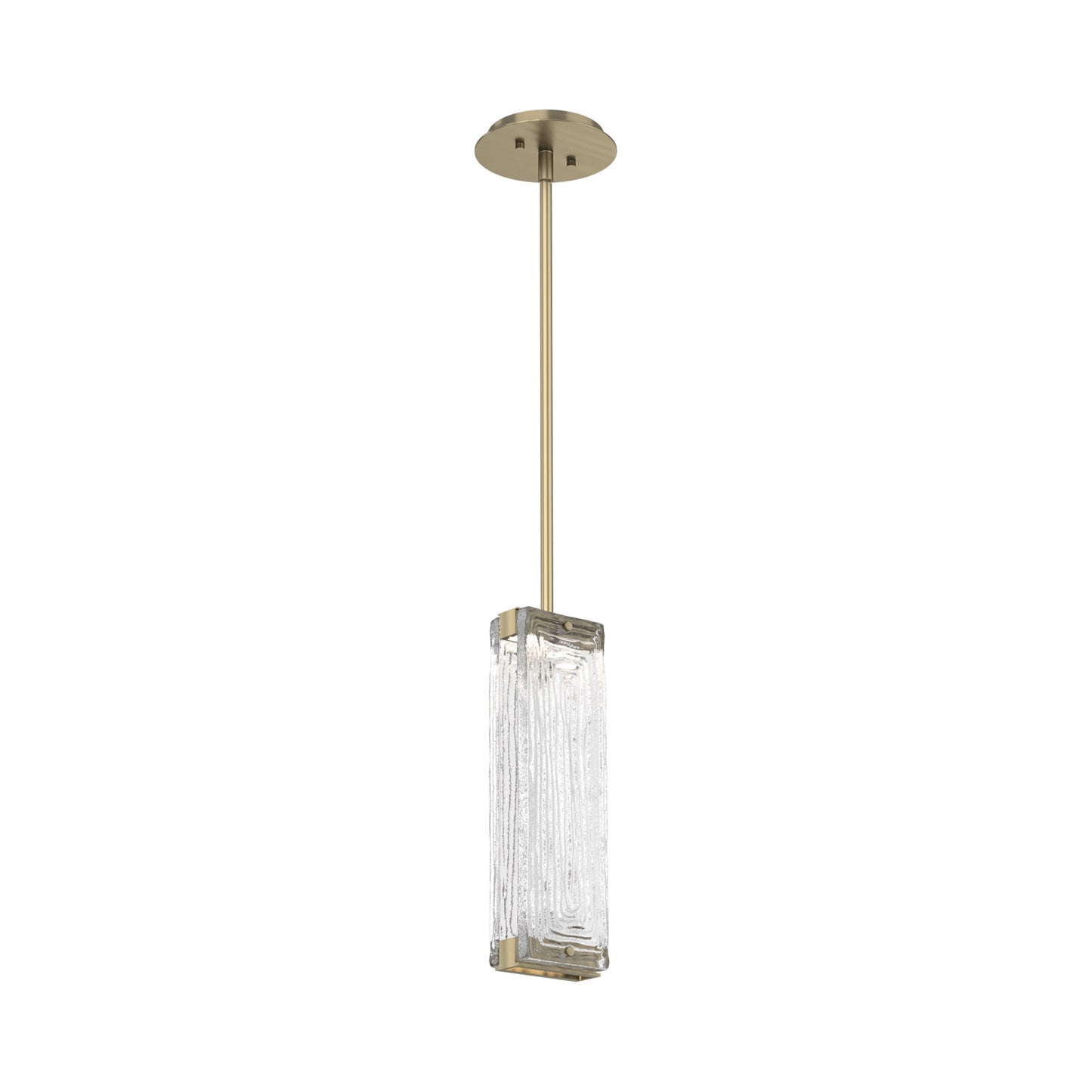 Tabulo LED Pendant Light in Heritage Brass/Tabulo Linea.