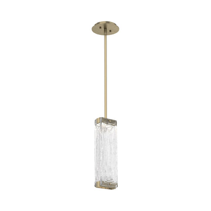 Tabulo LED Pendant Light in Heritage Brass/Tabulo Linea.