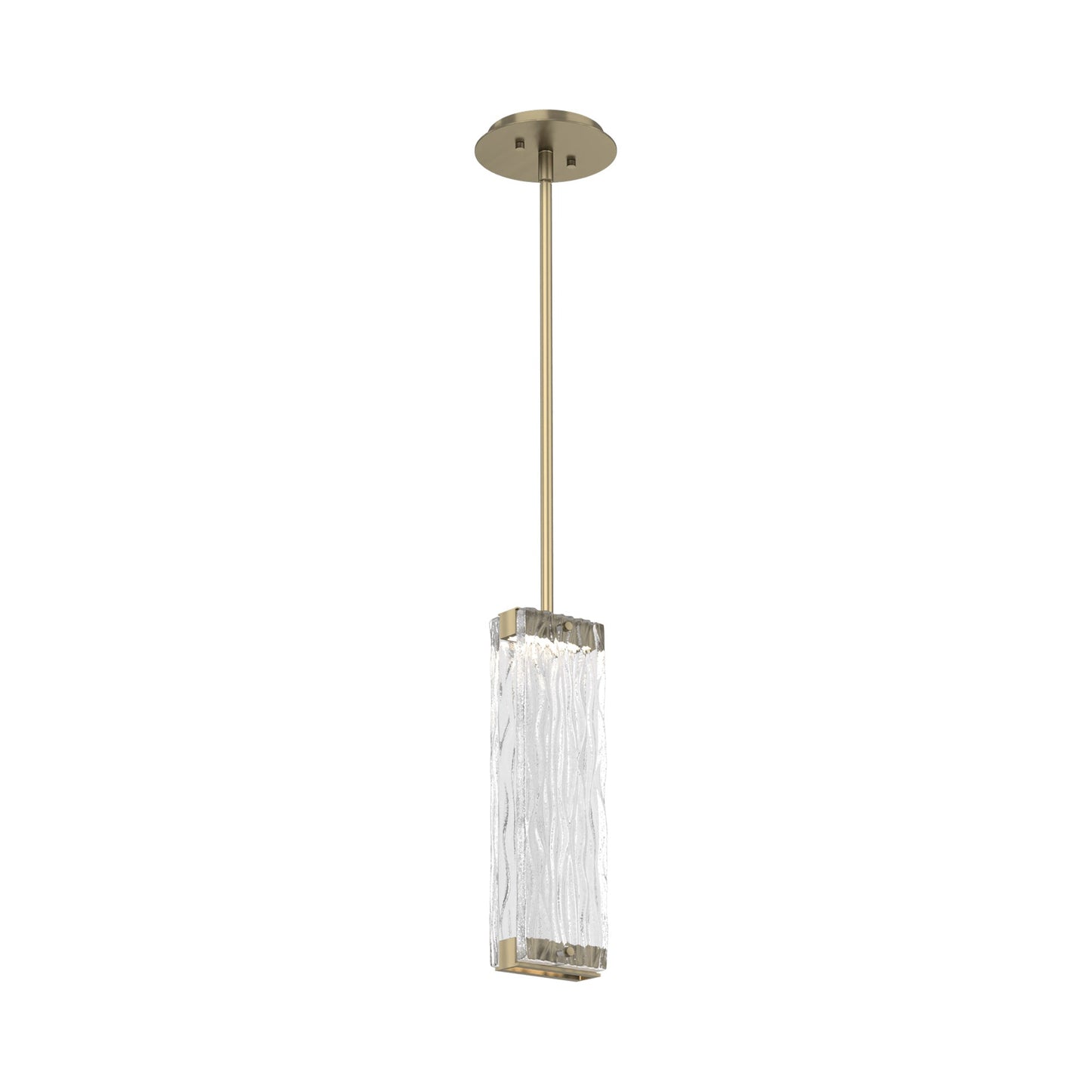 Tabulo LED Pendant Light in Heritage Brass/Tabulo Tidal.