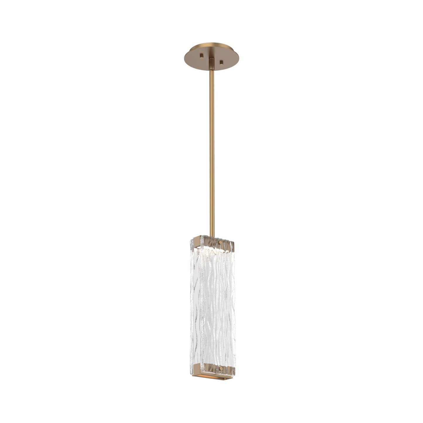 Tabulo LED Pendant Light in Novel Brass/Tabulo Tidal.