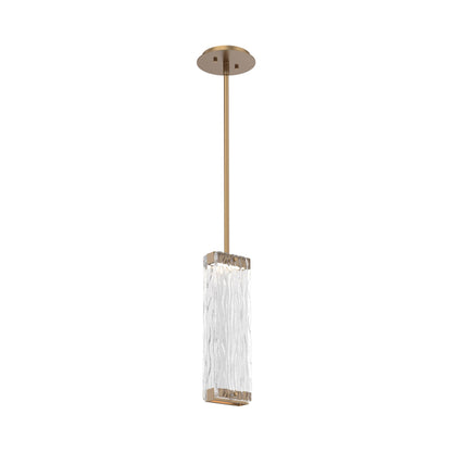 Tabulo LED Pendant Light in Novel Brass/Tabulo Tidal.