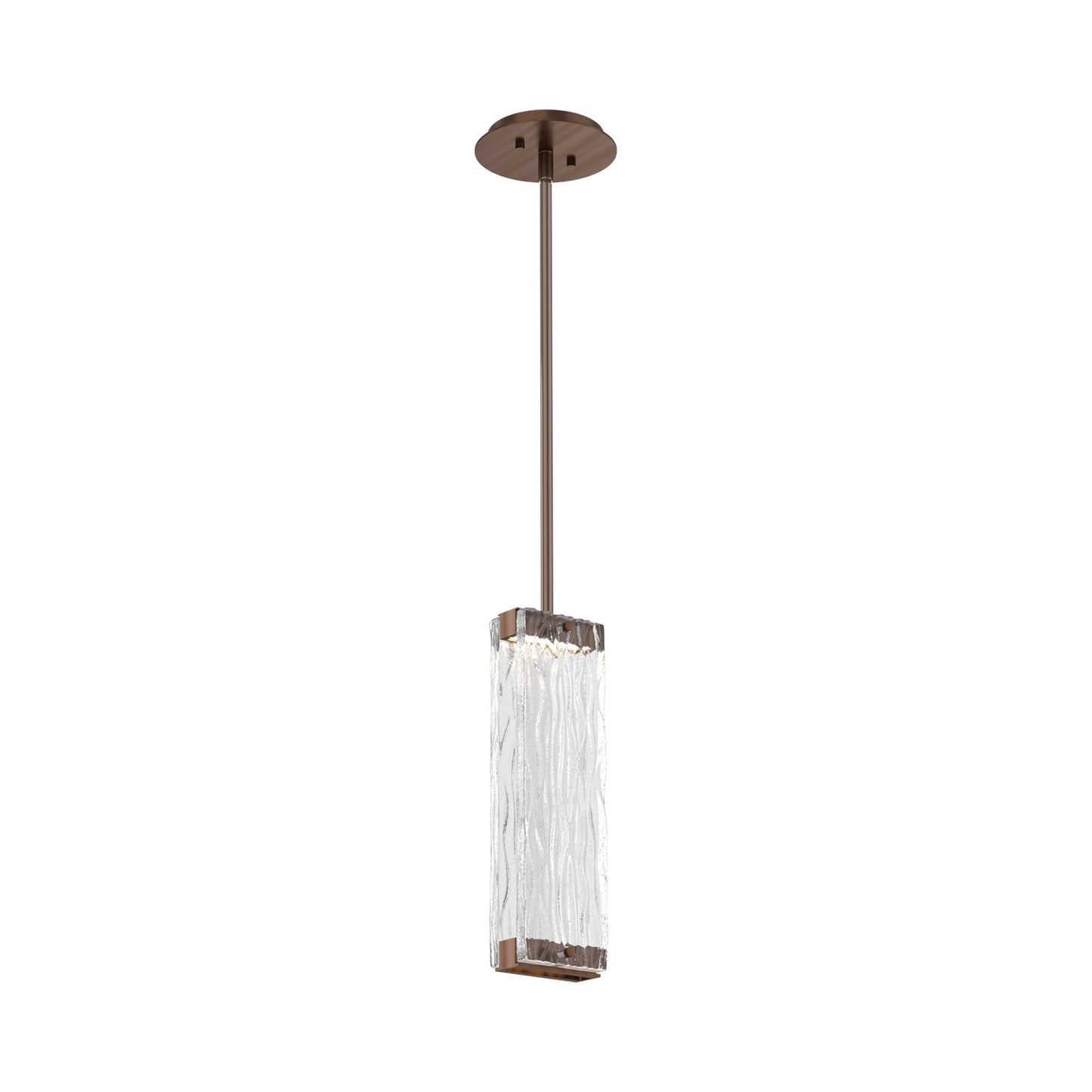 Tabulo LED Pendant Light in Oil Rubbed Bronze/Tabulo Tidal.