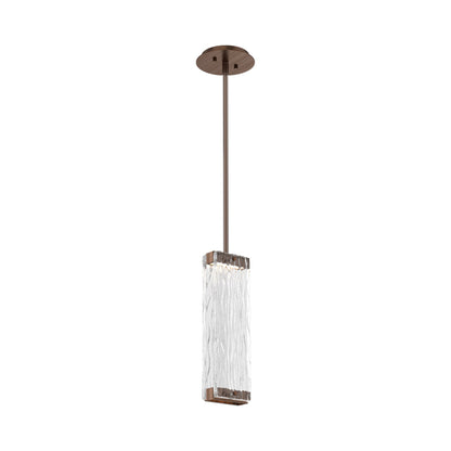 Tabulo LED Pendant Light in Oil Rubbed Bronze/Tabulo Tidal.
