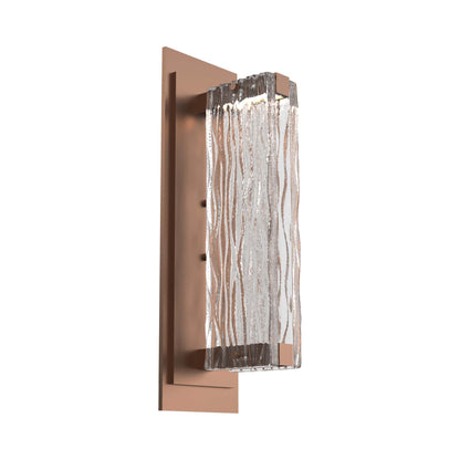 Tabulo LED Wall Light in Burnished Bronze/Tabulo Tidal.